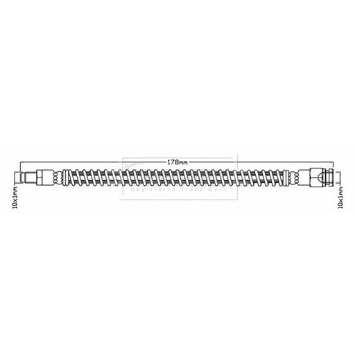 Borg & Beck Brake Hydraulic Hose Line Rear Right BBH6940