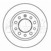 Key Parts 2 x Solid Brake Discs fits Hyundai Coupe II 2001-2009 1.6 2.0 2.7
