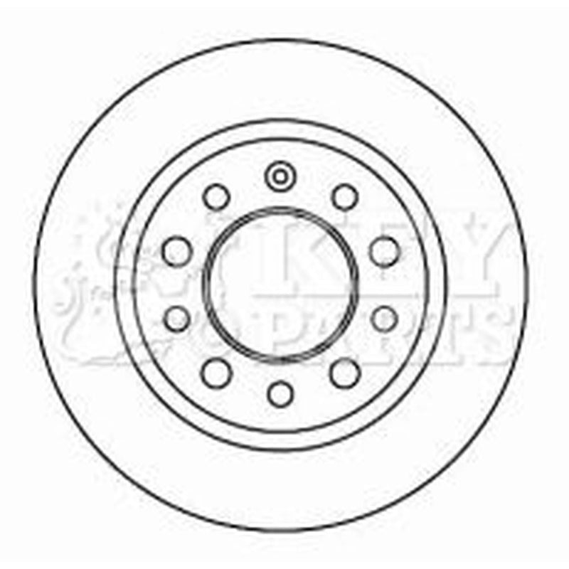Key Parts 2 x Solid Brake Discs fits Hyundai Coupe II 2001-2009 1.6 2.0 2.7