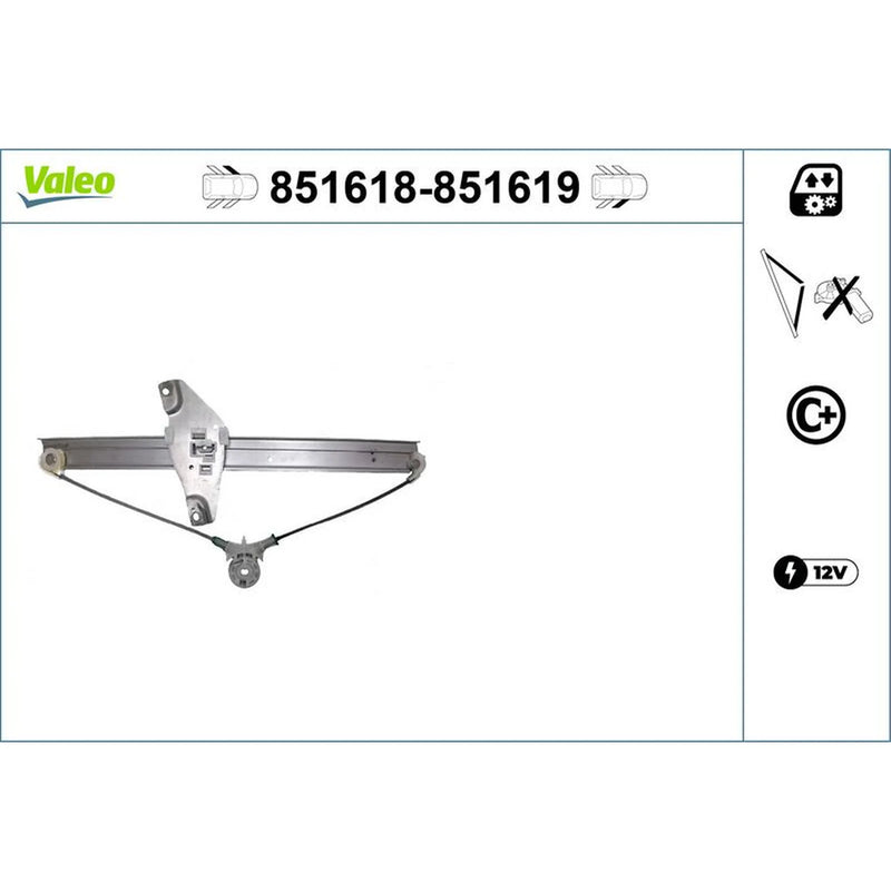 Valeo Electric Window Regulator Lifter Left Front 851618