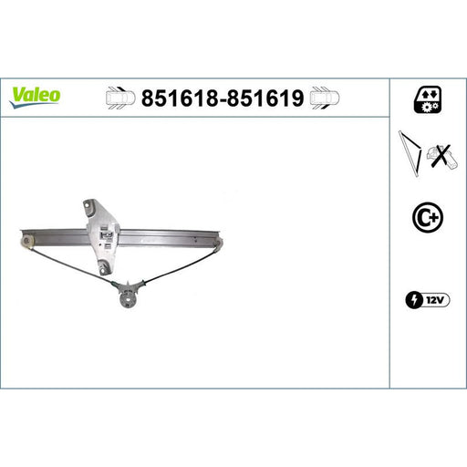 Valeo Electric Window Regulator Lifter Left Front 851618