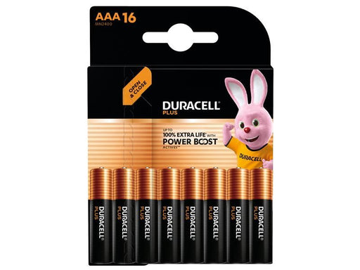 Duracell AAA Cell Plus with Power Boost Batteries (Pack 16) Duracell - NN4 Online