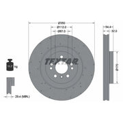 Textar 2 x Perforated Front Brake Discs 92254405-x2