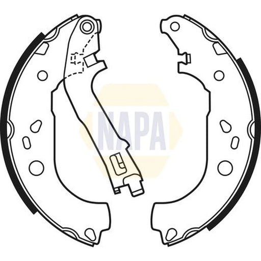 NAPA Brake Shoe Set Axle Kit NBS1058