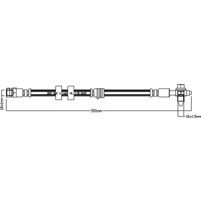 Juratek Brake Hydraulic Hose Line Right JBH1280