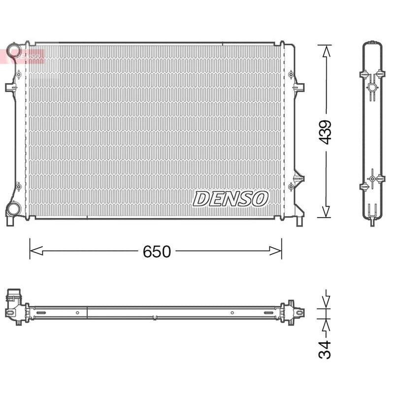 Denso Engine Radiator fits Audi A3 2003-2009 3.2