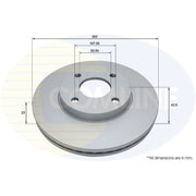 Comline Front Brake Discs & Pads fits Ford Fiesta VII 2017-2021 1.0 1.1 1.5