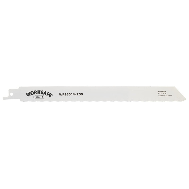 Sealey Reciprocating Saw Blade Metal 225mm 18tpi Pack of 5 WRS3014/200 Sealey - Dynamic Drive