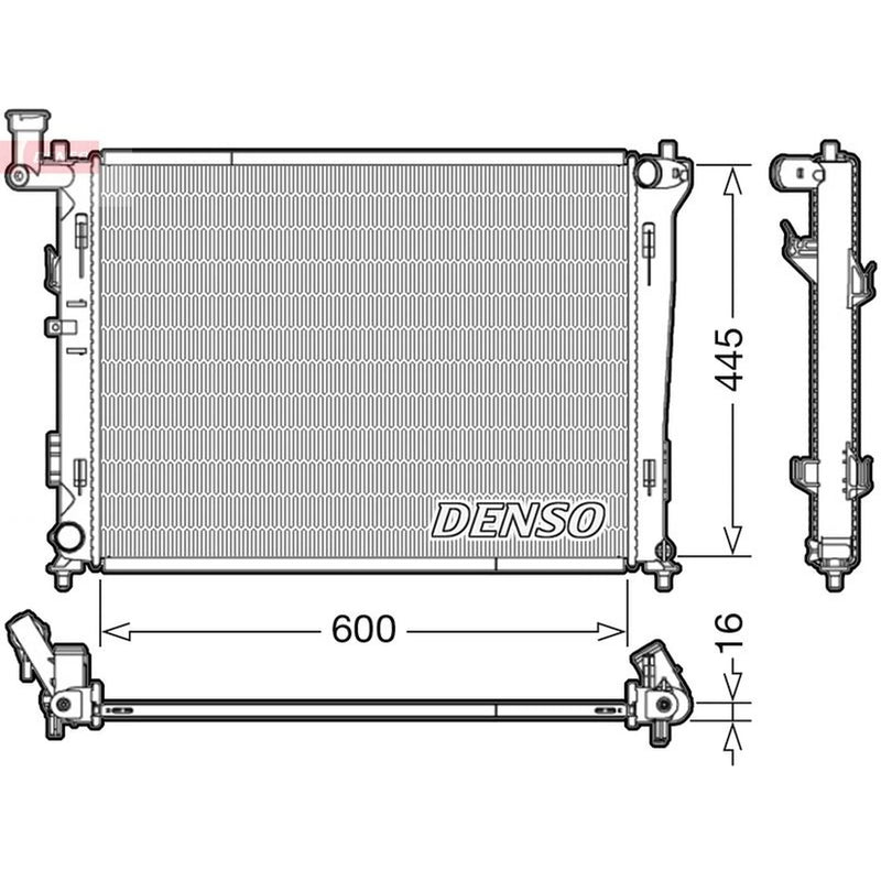 Denso Engine Radiator fits Hyundai I30 2007-2012 1.4 1.6 2.0