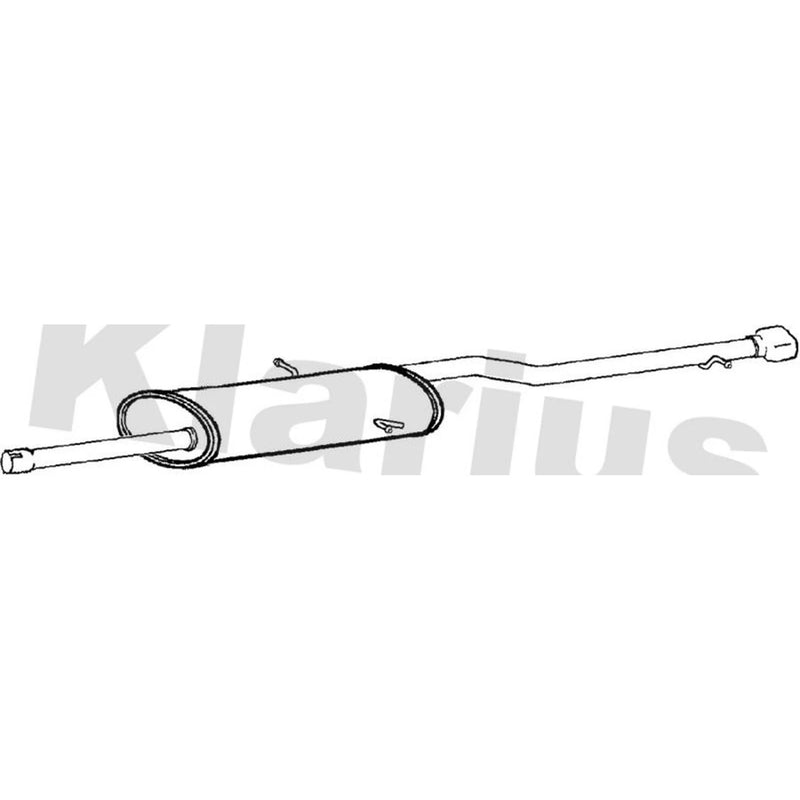 Klarius Box With Tail Pipe Rear fits Mercedes-Benz A-Class 1998-2004