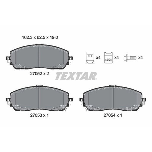 Textar Front Brake Pad Set 2705201