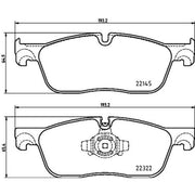 DON Front Brake Pad Set fits Jaguar F-Pace 2020 on 3.0