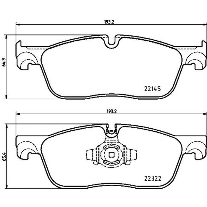 Mintex Front Brake Pad Set fits Jaguar F-Pace 2015 on 2.0 3.0