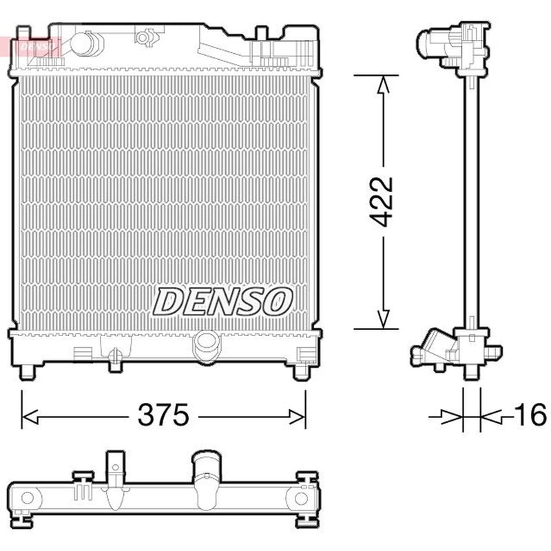 Denso Engine Radiator fits Toyota Iq 2009-2015 1.4