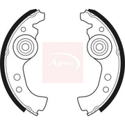 Apec Brake Shoe Set Axle Kit fits Abarth Strada 1981-1987 2.0
