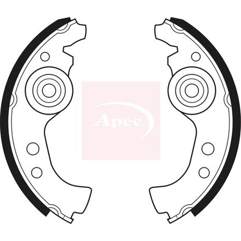 Apec Brake Shoe Set Axle Kit fits Abarth Strada 1981-1987 2.0