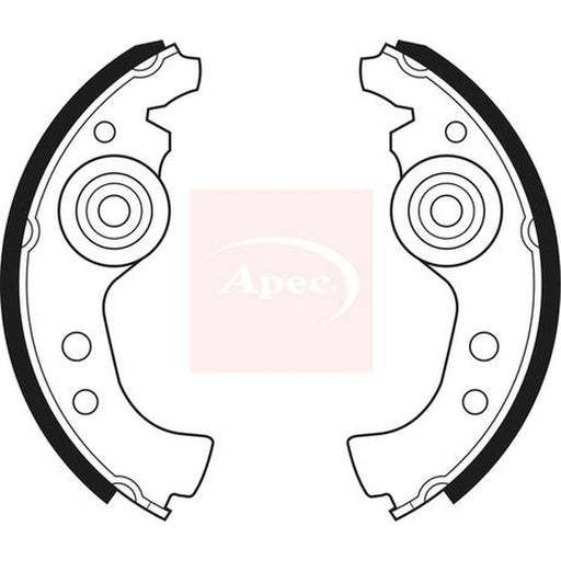 Apec Brake Shoe Set Axle Kit fits Abarth Strada 1981-1987 2.0