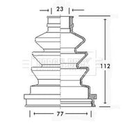 Borg & Beck Drive Shaft Bellow Kit transmission sided BCB2532