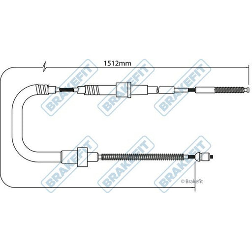 Apec Handbrake Cable Left Rear fits Seat Cordoba 1993-2002 1.4 1.6 1.9