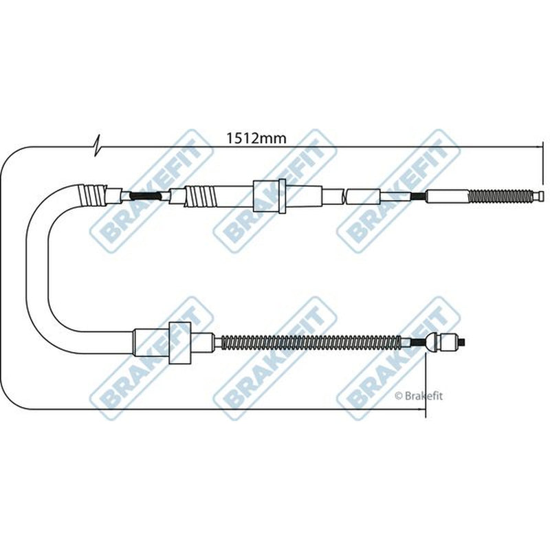 Apec Handbrake Cable Left Rear fits Seat Cordoba 1993-2002 1.4 1.6 1.9