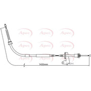 Apec Handbrake Cable Right Rear fits Mini Mini 2001-2008