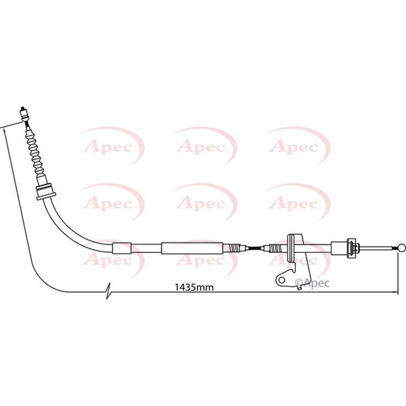 Apec Handbrake Cable Right Rear fits Mini Mini 2001-2008