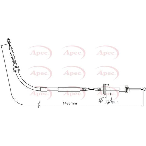 Apec Handbrake Cable Right Rear CAB1297