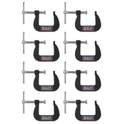 Sealey Junior C-Clamp Set 28mm x 28mm 8pc GCC05 Sealey - Dynamic Drive