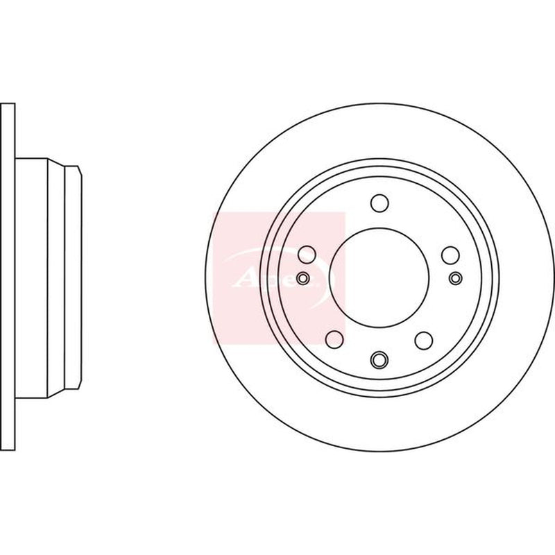 Apec Front & Rear Brake Discs & Pads fits Kia Pro Cee'D 2008-2013 1.4 1.6 2.0