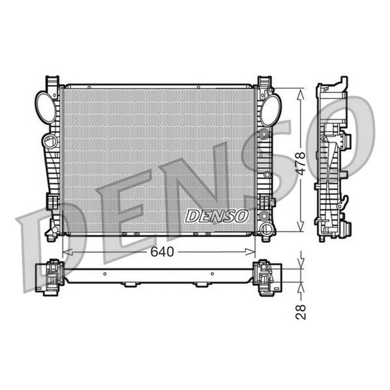 Denso Engine Radiator fits Mercedes-Benz S-Class 1998-2013