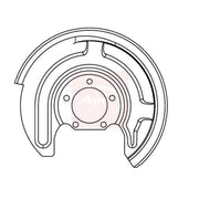 Apec Brake Disc Splash Guard Rear Left fits Audi A6 C5 1997-2005