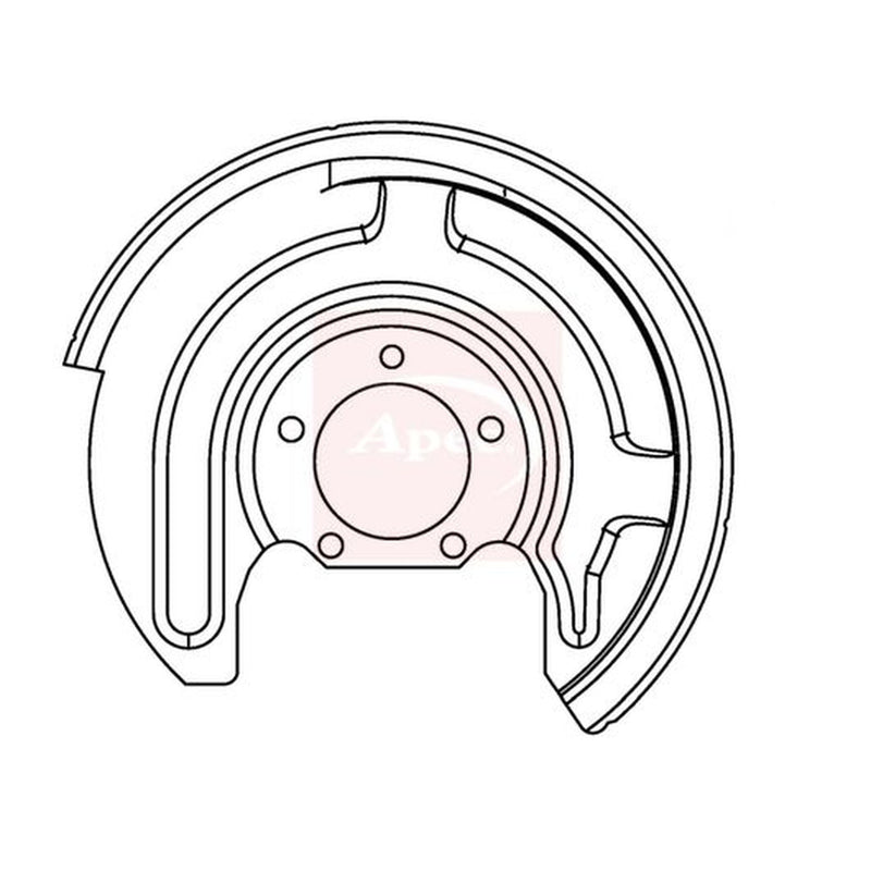 Apec Brake Disc Splash Guard Rear Left fits Audi A6 C5 1997-2005