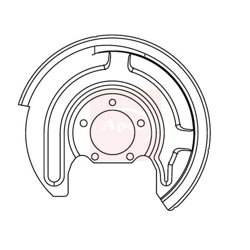Apec Brake Disc Splash Guard Rear Left ASG1155