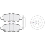 Fahren Rear Brake Discs & Pads fits Suzuki Grand Vitara II 2005-2015 1.9 2.0 2.4