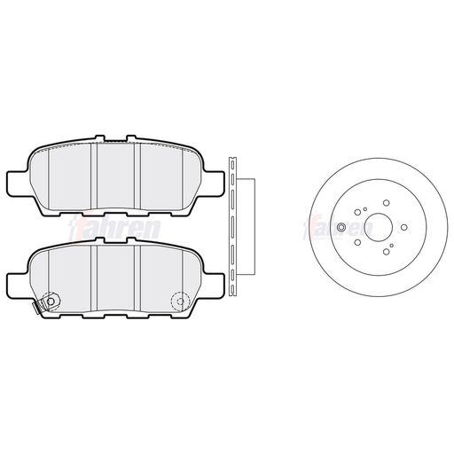 Fahren Rear Brake Discs & Pads fits Suzuki Grand Vitara II 2005-2015 1.9 2.0 2.4