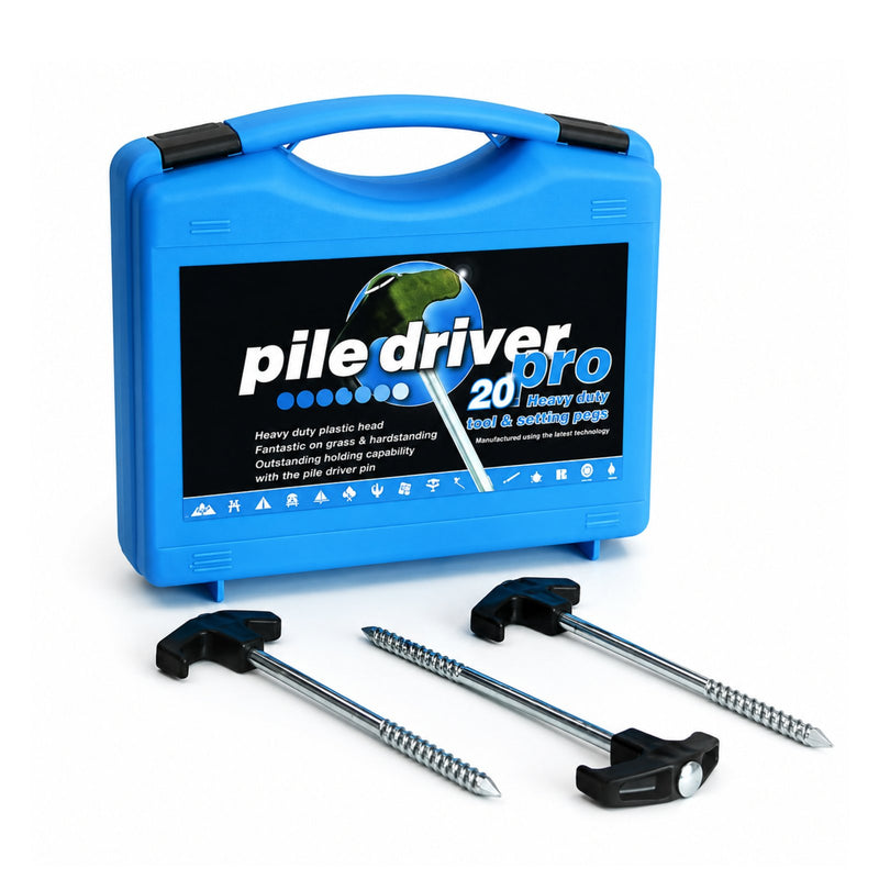 Hard Ground Pile Driver Pro Tent Pegs X20 | shelter