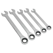 Seigen by Sealey Combination Ratchet Spanner Set 5pc Metric S0985 Seigen by Sealey  - Dynamic Drive