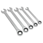 Sealey Combination Ratchet Spanner Set 5pc Metric S0985 Siegen by Sealey - Dynamic Drive
