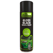 Autotek Gloss Black Wheel Paint 500ml Spray Paint High Coverage - image 1