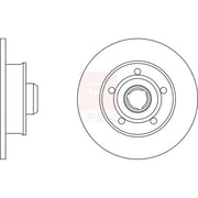 Apec 2 x Solid Brake Discs fits Audi A4 B5 1994-2001 1.6 1.8 1.9 2.4 2.5 2.6