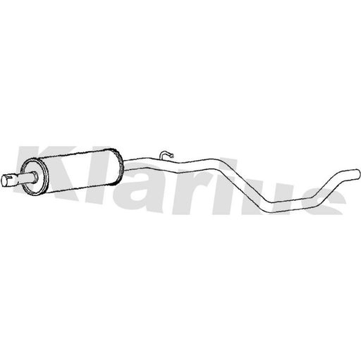 Klarius Box With Centre Pipe Centre fits VW Passat B6 2005-2010 2.0