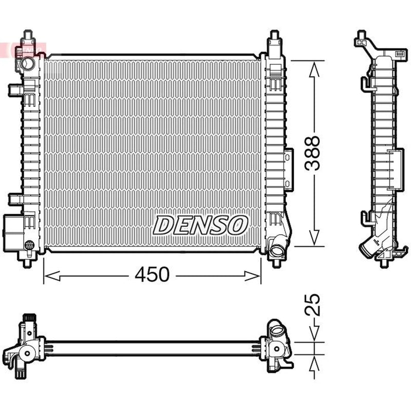 Denso Engine Radiator fits Nissan Micra IV 2011-2015 1.2
