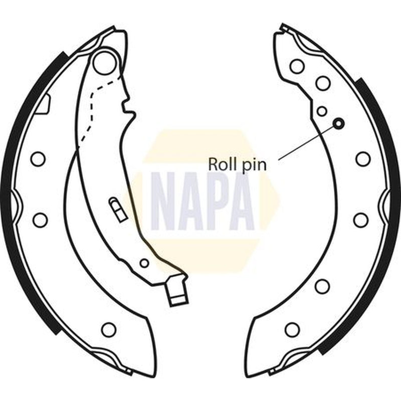 NAPA Brake Shoe Set Axle Kit fits Citroën Saxo 1996-2004 1.1 1.4 1.5 1.6