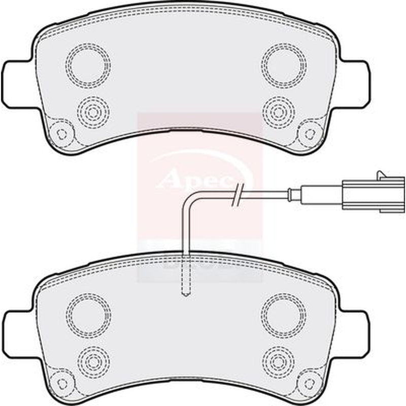 Apec Rear Brake Pad Set fits Citroën Relay III 2015-2019 2.0