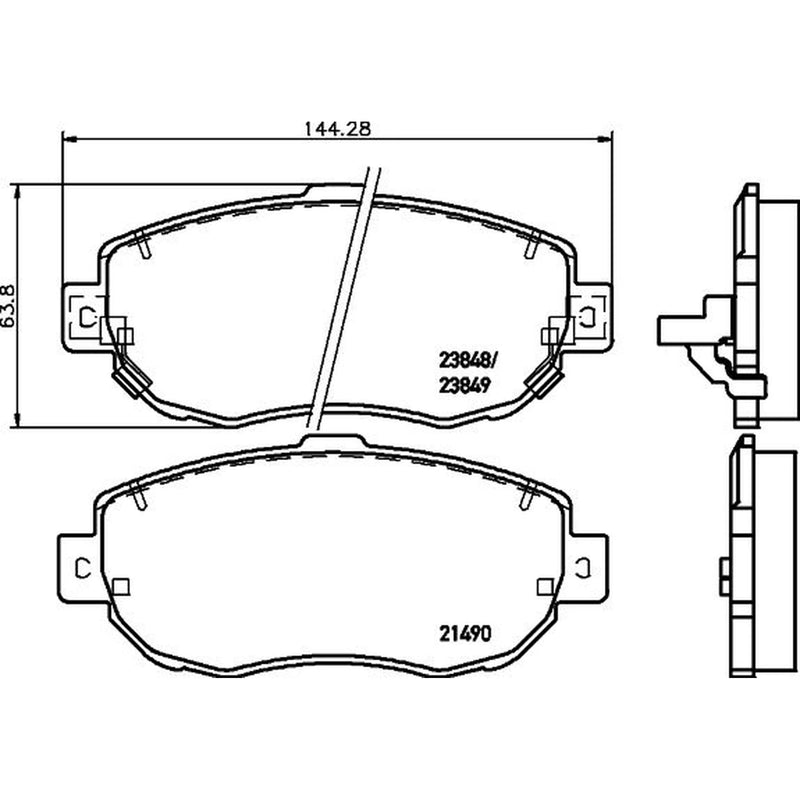 DON Front Brake Pad Set fits Lexus Gs 1993-2004