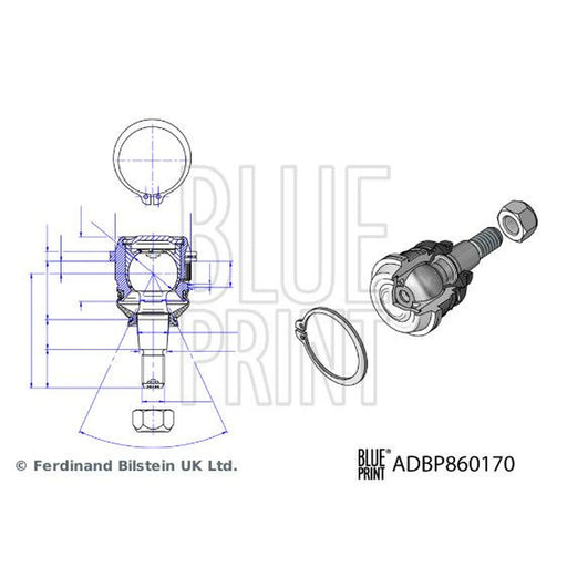 Blue Print Ball Joint Front Right ADBP860170