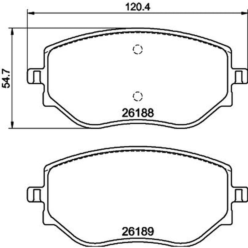 DON Front Brake Pad Set fits Dacia Jogger 2021 on 1.0