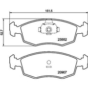 Mintex Front Brake Pad Set fits Fiat Palio 1996-2003 1.0 1.2 1.4 1.6