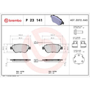 Brembo Front & Rear Pads fits Alfa Romeo Mito 2008-2018 0.9 1.4