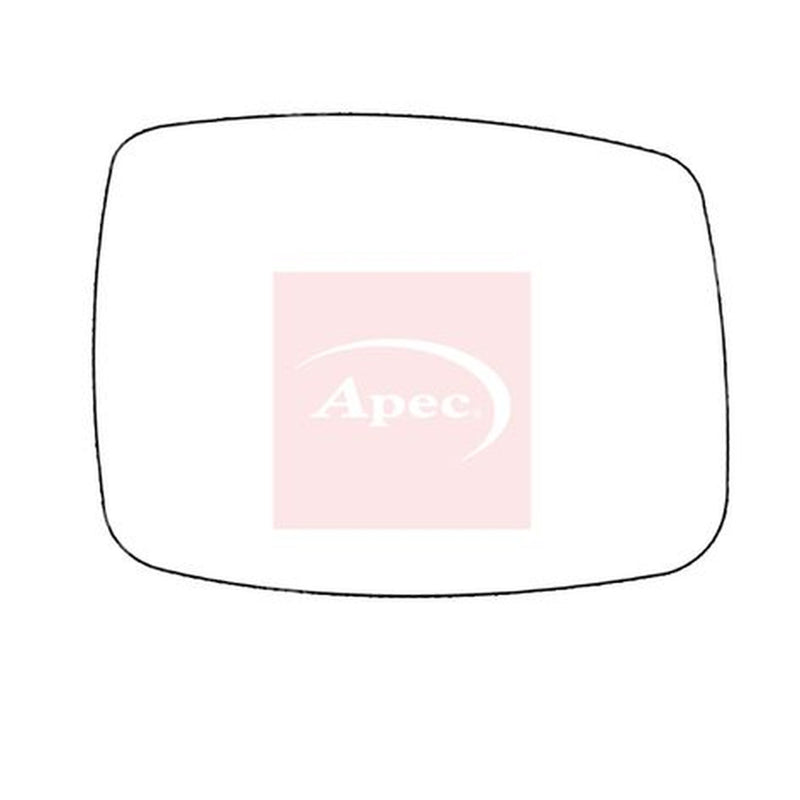 Apec Exterior Wing Mirror Glass Left fits Nissan X-Trail I 2001-2013 2.0 2.2 2.5